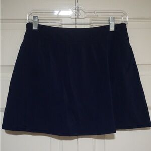 Lands' End Women's Mini Skirt - Navy Blue
